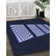 thumbnail image 3 of Ahgly Company Machine Washable Indoor Square Transitional Night Blue Area Rugs, 6' Square, 3 of 7