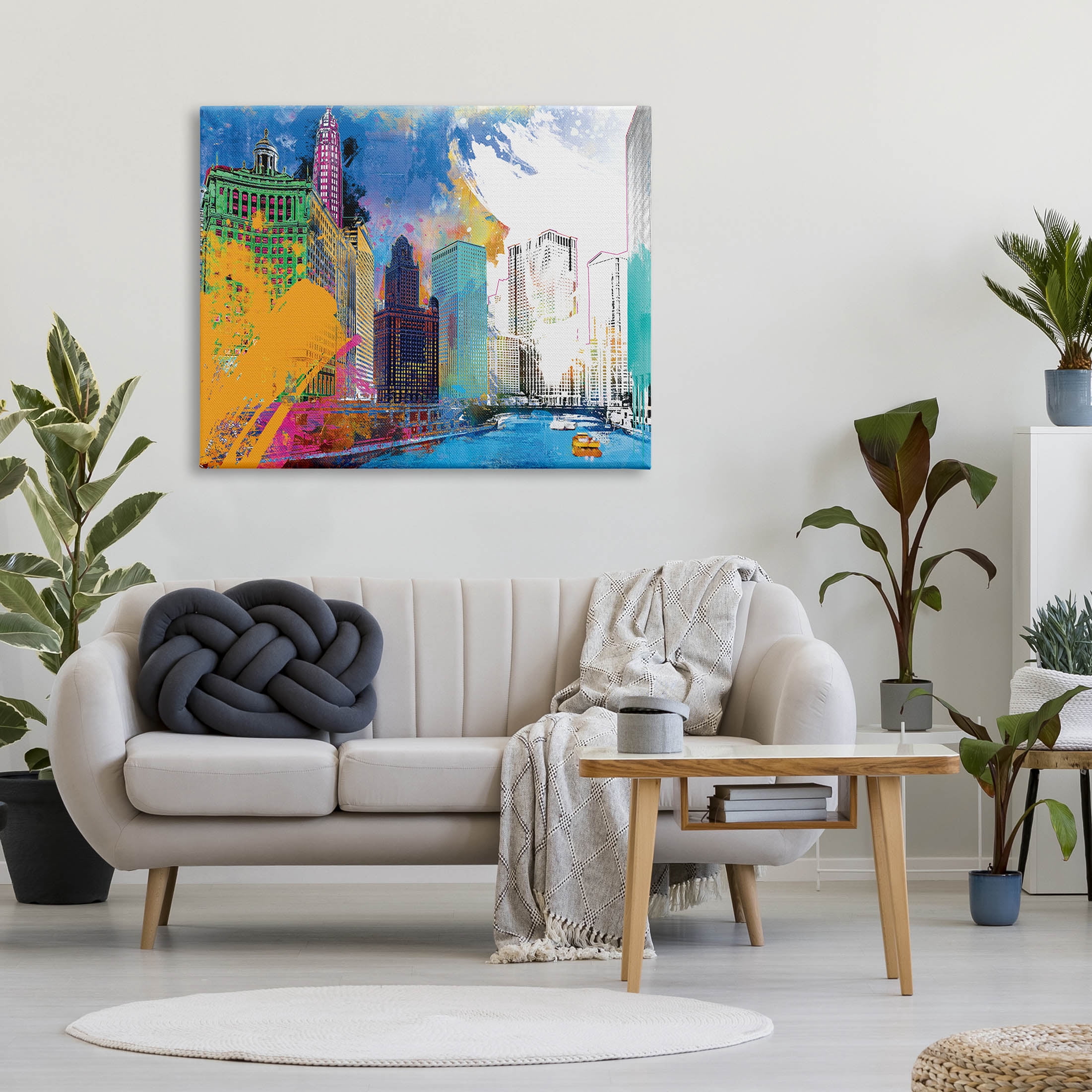 Stupell Industries Urban City Buildings Collage Graphic Art Gallery Wrapped Canvas Print Wall Art, Design by Porter Hastings