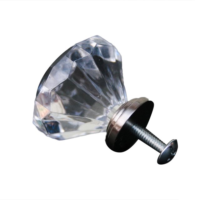 kurtrusly 12Pcs/set Crystal Glass Cabinet Knobs Drawer Kitchen Cabinets Dresser Cupboard Wardrobe Pulls Handles