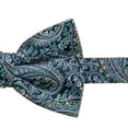 thumbnail image 3 of Ryan Seacrest Mens Zinnia Silk Blend Paisley Bow Tie Blue O/S, 3 of 3