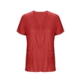 thumbnail image 6 of Craaazy Women's Solid Color V-Neck Short Sleeve Pocketed Open Front Cardigan Loose Fit Casual Top Gifts, 6 of 6