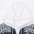 thumbnail image 4 of Migroa Streetwear Vintage Oversized Hoodie - Cool Prints Pullover, Emo & Retro 2000S Style, Trendy Outerwear for Men Under $25, White L, 4 of 6