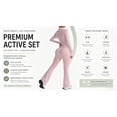 thumbnail image 6 of Apeya Workout Sets for Women, 2 Piece Yoga Set with Zip Long Sleeve Top and High Waist Elastic Bottoms, Soft Nylon Blend Activewear Multiple Colors Available for Fitness Activities, 6 of 7