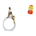 thumbnail image 1 of Figura de niña, estatua de mujer, centro de mesa, dormitorio, regalo para lectores, estantería, estilo rústico, escultura abstracta, decoración versát, 1 of 8