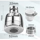 thumbnail image 2 of Aireador de grifo, grifo giratorio de 360°, aireador de grifo, regulador de filtro de grifo de ahorro de agua, boquilla de cabezal rociador para cocina, baño, 2 modos, plateado, 2 of 5