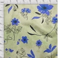 thumbnail image 4 of oneOone Polyester Spandex Light Green Fabric Floral Botanical Floral With Texture Sewing Material Print Fabric By The Yard 56 Inch Wide, 4 of 4
