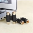 thumbnail image 3 of Conector extensor adaptador de conector RCA doble hembra a hembra, 3 of 5