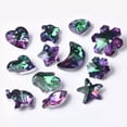 thumbnail image 3 of U8MO 10pcs Colorized Faceted Crystal Glass Pointed Back Top Drilled Pendants Beads-Purple 12#, 3 of 8