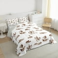 thumbnail image 3 of Manfei Western Cowboy Queen Comforter Set,Rustic Farmhouse Cabin Bedding Sets,Farm Animal Cattle Bedding Comforter Set For Boys,Microfiber Bedroom Decor Reversible,3pcs, 3 of 8