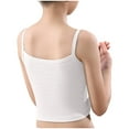 thumbnail image 4 of Padded Training Bra Girls' Cropped Cami Tops Slim Fitting Tank Underwear Bra Underwear for Teen Girls White S, 4 of 6