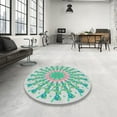 thumbnail image 3 of Ahgly Company Indoor Rectangle Patterned Mint Green Novelty Area Rugs, 8' x 10', 3 of 6