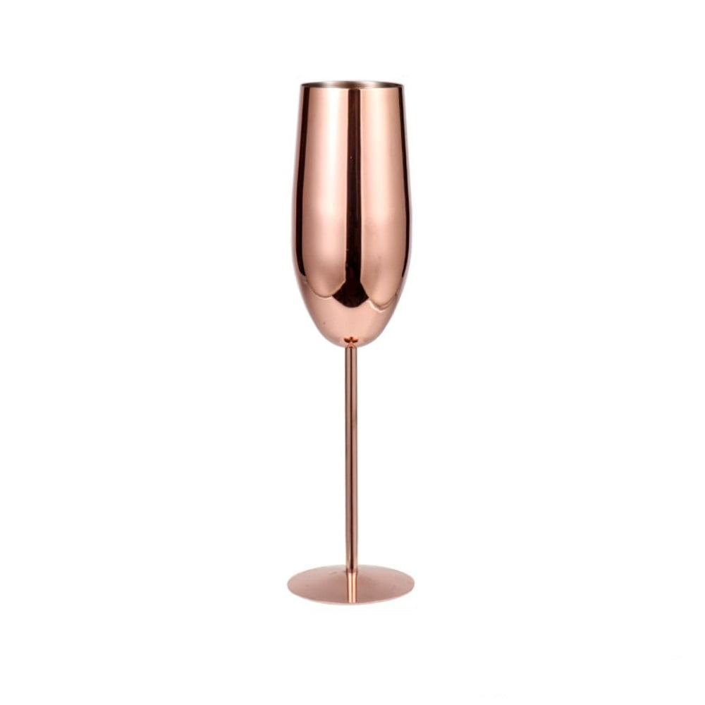 1pc 250ml Silver Stainless Steel Champagne Glass, Shatterproof Champagne  Flute For Home, Bar, Wedding, Birthday, Garden Party