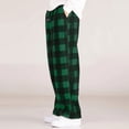 thumbnail image 2 of NIEWTR Men's Plaid Lounge Bottoms Elastic Waist Checkered Sleep Pajama Long Pants with Drawstring Pockets Sleepies Pajamas(Z06-Green,XL), 2 of 9