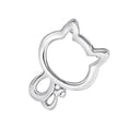 thumbnail image 3 of Silver Hollow-Out Cat Pendant for Necklace DIY 1Pcs Stylish Pendant, 3 of 3