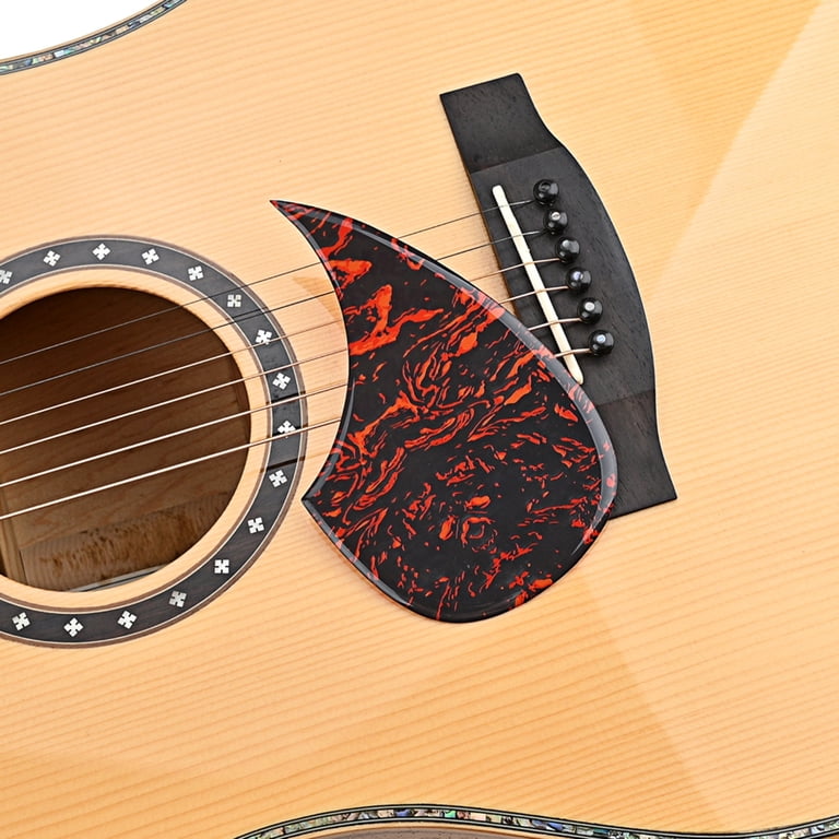 2pcs Pickguard Guitare Autocollant Argent - Protection Acoustique Vigne