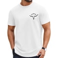 thumbnail image 5 of Mens Western Cotton T Shirts Vintage Printed Summer Short Sleeve Tee Shirts Casual Crewneck Tops White XXL, 5 of 7
