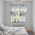thumbnail image 6 of 2 Panels Kitchen Tier Curtains 39 Inch Length, Blue Eucalyptus Coastal Grommets Window Treatment Curtain, Beach Starfish Shell Nautical Vintage Thermal Curtains Drapes for Living Room/Bathroom, 6 of 9