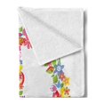 thumbnail image 2 of 1970s Soft Flannel Fleece Throw Blanket, Peace Designed from Colorful Flower Blooms and Rainbow Stripes Spring Season, Cozy Plush for Indoor and Outdoor Use, 50" x 70", Multicolor, by Ambesonne, 2 of 5