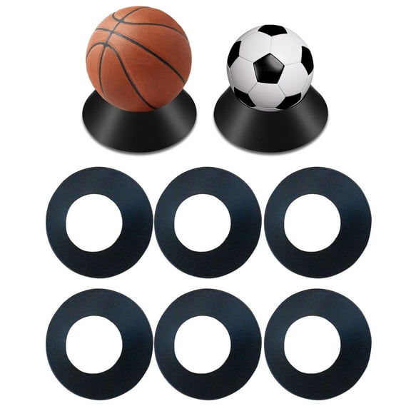 Lifetechs 6 Pcs Ball Display Stand Storage Racks High Stability Stackable Volleyball Softball Basketball Stand Holders