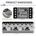 thumbnail image 3 of Grey Winter Baby It''s Cold Outside Kitchen Rugs Set of 2, Gray Knitted Abstract Snowman House Kitchen Mats Decor, Christmas Farmhouse Floor Door Mat Home Decorations - 17x30 and 17x47 Inch, 3 of 6