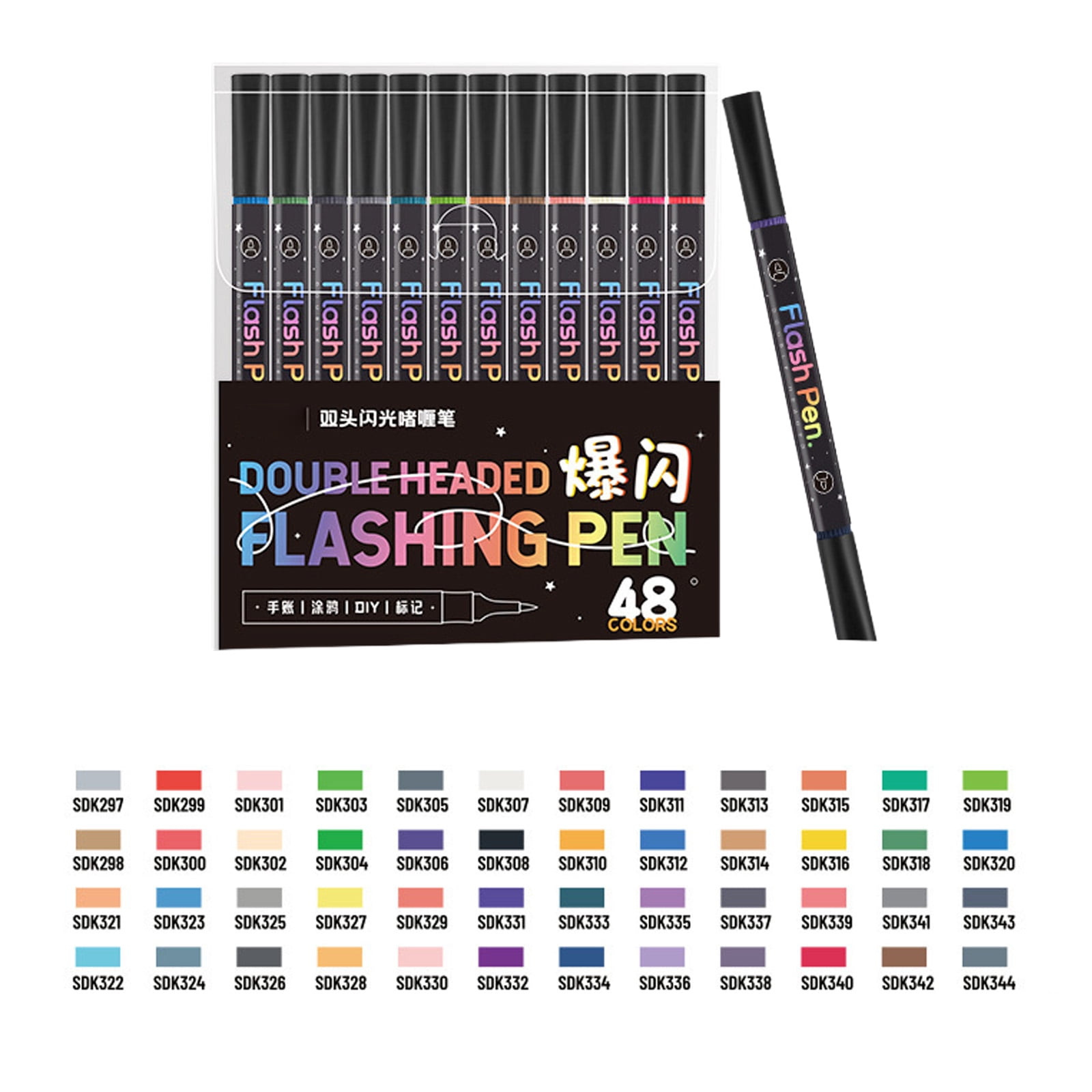 Acrylic Marker Pen Double Tip Glow in Dark Markers for Night Writing and Artistic Creation with Smooth Flowing