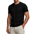 thumbnail image 6 of Tawop Mens Shirts Short Sleeve Mesh Back Summer Mens Tshirts Breathable Athletic Casual Shirts,Black,L, 6 of 7