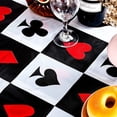 thumbnail image 4 of SINGOMON 2 Packs Casino Party Table Cloths Poker Table Cloths Rectangular Tablecloths Disposable Tablecloths Plastic Table Covers Red Black Table Cloth for Casino Theme Party Decorations, 4 of 5