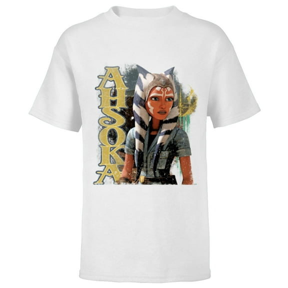 Star Wars Ahsoka Tano The Clone Wars Gone with a Trace - Short Sleeve T-Shirt for Kids - Customized-White