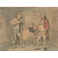 thumbnail image 2 of Thomas Rowlandson 18x15 Gold Ornate Wood Frame and Double Matted Museum Art Print Titled - The Challenge (ca. 1780-1825), 2 of 4