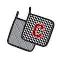 thumbnail image 2 of Caroline's Treasures CJ1021-CPTHD Letter C Monogram - Houndstooth Black Pair of Pot Holders, 7.5HX7.5W, multicolor, 2 of 2