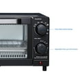 thumbnail image 5 of Mainstays 4 Slice Countertop Toaster Oven with 3 Settings, Includes Baking Rack and Pan, Black, New, 5 of 12