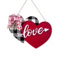 thumbnail image 1 of Happy Valentines Day Sign Wood Heart Door Hanging Sign Wall Plaque Ornaments Valentines Decoration for Door Window Wall, 1 of 5