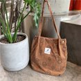 thumbnail image 3 of Bolso Monedero Tote Pana Estética S Retro Gran Capacidad para Colegialas, 3 of 9