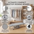 thumbnail image 4 of EZBY Tabletop Ironing Board with Foldable Iron Holder & Wall Mount Hook,Portable Folding Iron Board for Small Spaces, Carbon Steel Mesh with Heat Resistant Cover, Gray, 4 of 9