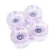 thumbnail image 1 of 4 ruedas de patineta, ruedas de longboard, transparentes, de PU, luminosas y lisas. Violeta, 1 of 8