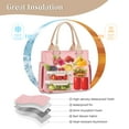 thumbnail image 5 of Holuxer Insulated Lunch Tote Bags for Women, Large Fashion Messenger Crossbody Shoulder Bag, Simple Ladies Cooler Purse Portable Leakproof Lunchbox Handbags for Work/Picnic (Pink 12L), 5 of 6