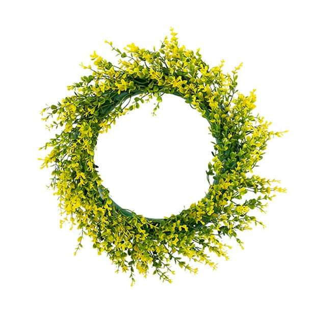 Guirnalda de la primavera de plástico de simulación de flores para colgar en la puerta de entrada / ventana / decoración al aire libre