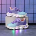 thumbnail image 6 of Zanarzt Toddler Girl Tennis Shoes Light Up Shoes for Girls Toddler Walking Shoes Girls Kids Baby Casual Shoes Purple,US 12, 6 of 7