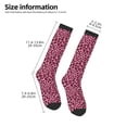 thumbnail image 2 of Fotbe Rose Leopard Print Calcetas Divertidas Estampadas para Hombre y Mujer, Calcetas de Algodón hasta la Rodilla para Caminar, Correr, Enfermería y Embarazo, 2 of 6