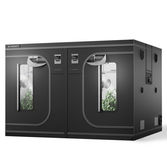 AC Infinity CLOUDLAB 811, Advance Grow Tent 10x10, Thickest 1" Poles, 2000D Mylar Canvas, Lab-Tested Highest Reflectivity, Largest Zipper Window, Controller Mount Plate, 120" x 120" x 80" Indoor Grow