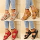 thumbnail image 5 of Más tamaño Sandalias casuales con punta de pez Sandalias románicas Zapatos con velcro para uso exterior de mujer, 5 of 6