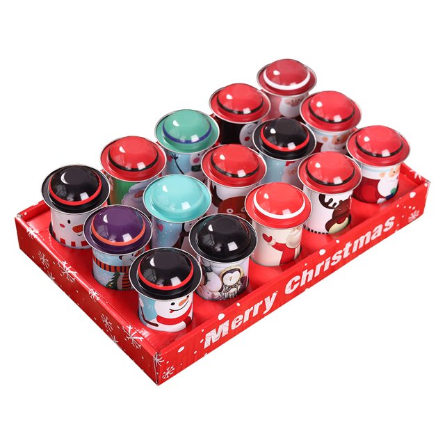 6PCS Christmas Gift Box Tin Box Party Gift Container Christmas Decorations (Random Style)