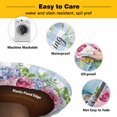 thumbnail image 3 of Elastic Fitted Round Tablecloth, Spring Waterproof Stretch Table Cover for 36"-44" Tables, Truck Botanical Rose Leaves Blue White Plaid Washable Outdoor Tablecloths for Patio, Picnic, Camping, 3 of 9