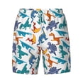 thumbnail image 4 of Lsque Mens Swim Trunks Block Dinosaur Pattern - Bathing Suit Compression Liner - Beach Swim Shorts Swimwear - (S-3XL) - Stretch Quick Dry -Medium, 4 of 9
