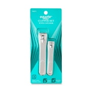 Equate Metal Nail Clipper Set with Catcher, 2 Pieces