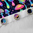 thumbnail image 4 of Homewish Neon Cartoon Mushroom Curtains Pack of 2 (42x84 Each),Colorful Polka Dots Curtains Blackout,Blue Pink Black Bedroom Curtains For Girls Kids,Super Cozy Room Decor, 4 of 6