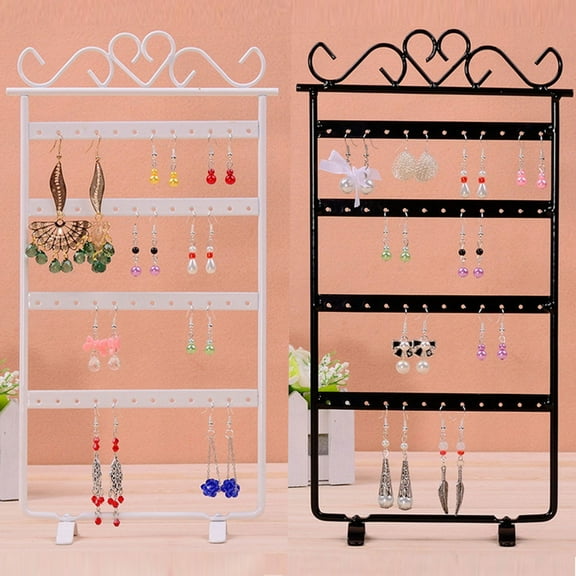 Cheers US Earring Organizer for Hanging Earrings and Studs - Premium Jewelry Stand Holder - 4-Tier Jewelry Display Rack for Girls, Women - Unique, Elegant Modern Design