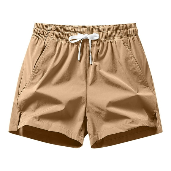 Chiccall Summer Shorts Men Plus Size Casual Stretch Comfy Elastic Waist Drawtring Shorts