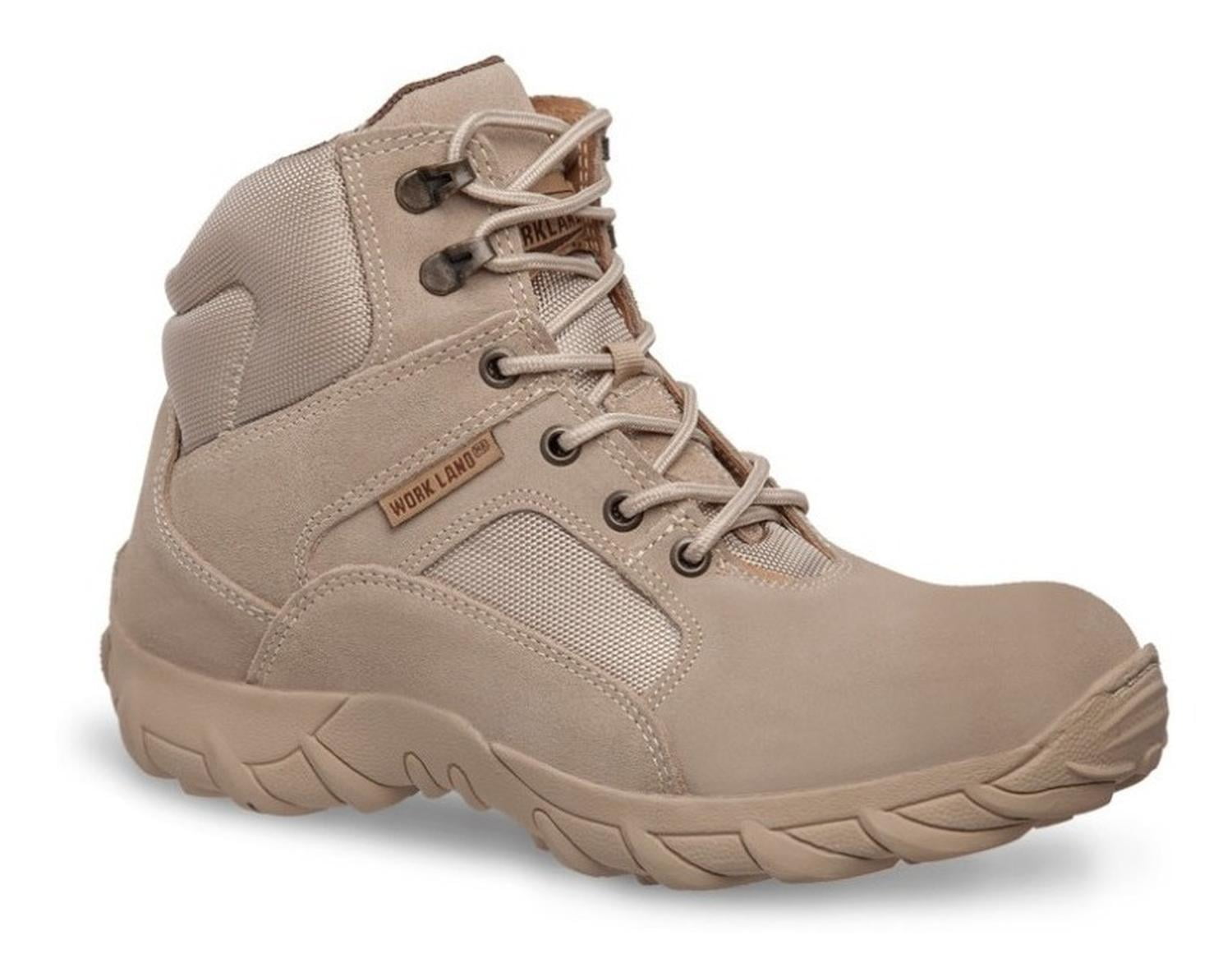 Bota Hombre Militar Corta Botín Táctica Workland 76223 Arena beige