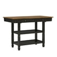 thumbnail image 3 of Weston Home Nora Kitchen Island with 2 Drawers and 2 Shelves, Antique Black, 3 of 6